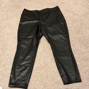 Excellent condition button fly express black coated skinny jeans 14R high waist